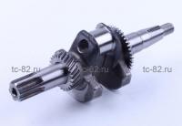 Коленвал м/б   168F/170F   (6,5/7Hp)   (под шлиц, Ø25mm)   (c шестернями)  ТАТА