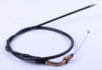 Трос газа L-1020mm (верх резьба, низ трос) - Дельта