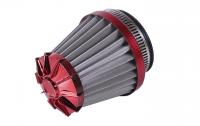 Фильтр нулевой KM Ø48-50/35/28мм прямой моющийся красный - АМ