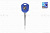 Ключ замка зажигания (заготовка)   Honda   (с эмблемой, длинный, синий)   "KOMATCU"