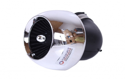 Фильтр нулевой TURBO хром. d-38mm (139QMB) 90град - АМ